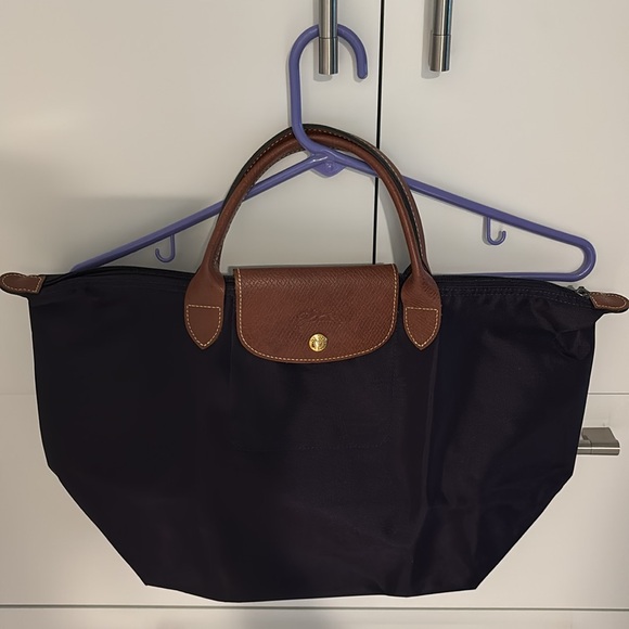 Longchamp Le Pliage Medium Purple Tote - Picture 3 of 7